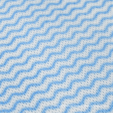 Blue wave printed nonwoven fabric as kitchen rag